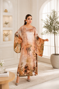 Mixed Print Silk Kaftan