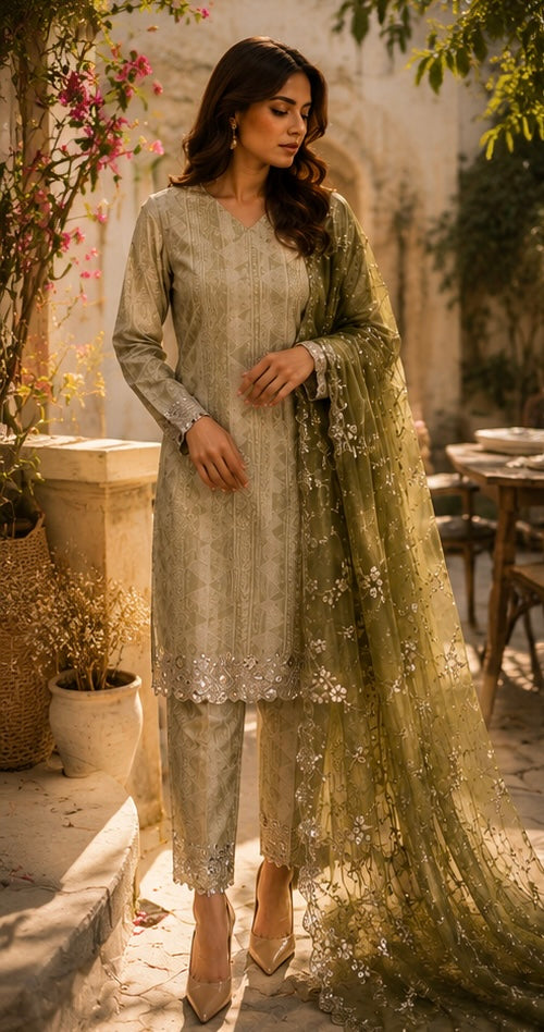 Watercolour Garden Silk Kaftan