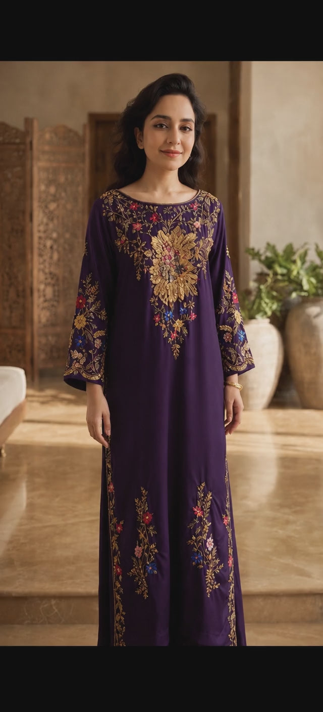 Banafsha — Embroidered pure silk