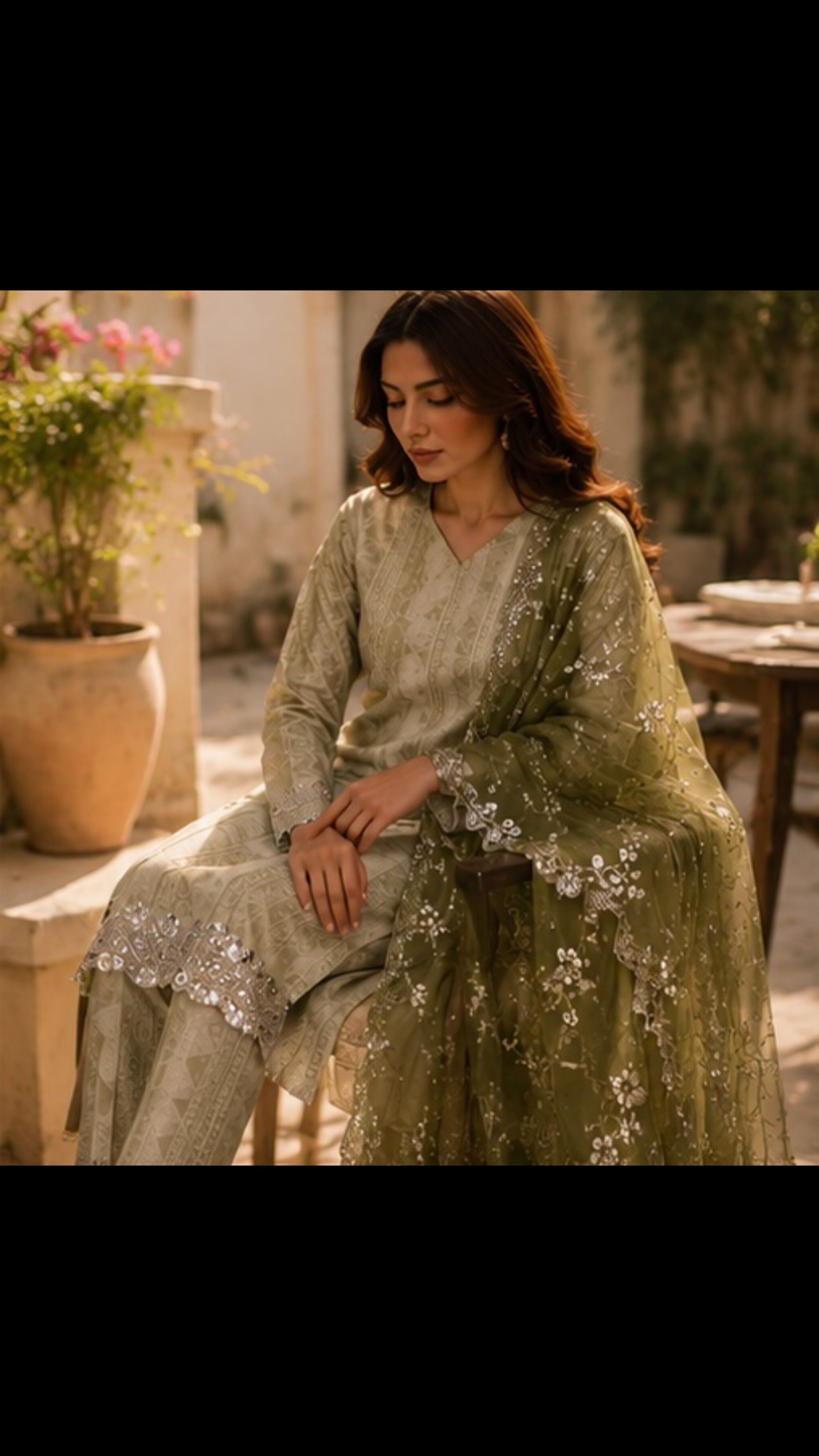 Watercolour Garden Silk Kaftan